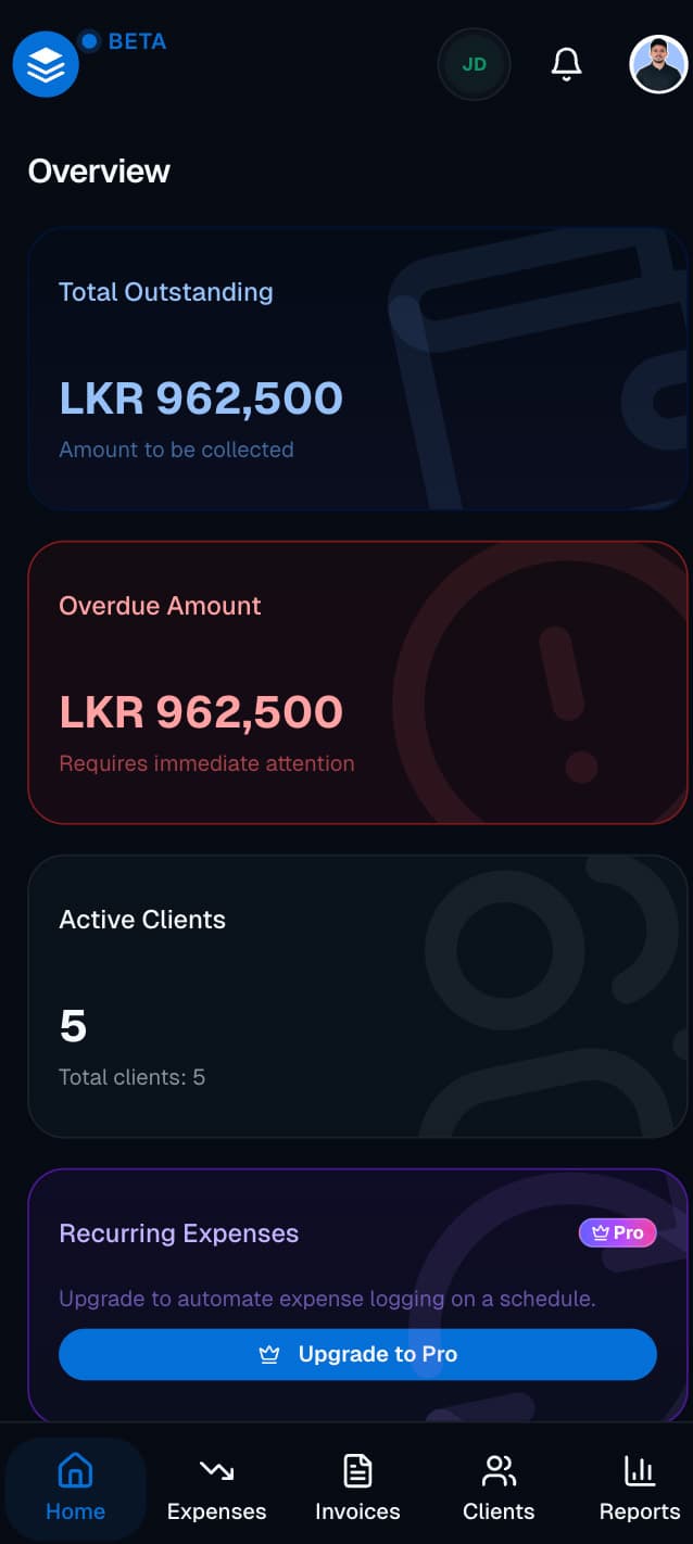 Finance Flow mobile — view 2