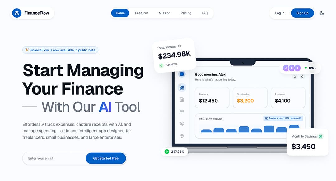 Finance Flow — view 1